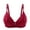 Red, variant on Bigersell Full-Coverage Wireless Bras - Women Lace V-Neck Padded Bralettes Ladies Push up Bra No Underwire Back Hook and Eye Closure Women’s Sports Bras Beige L