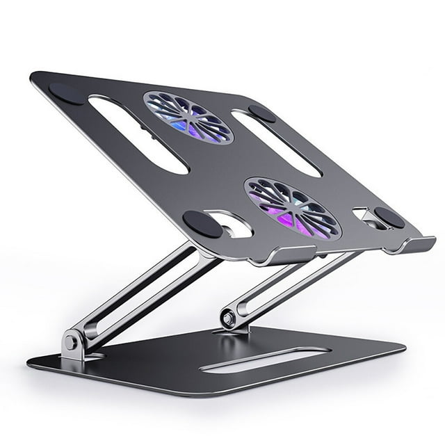 Maoww Support pour Ordinateur Portable pour Bureau Design Ergonomique Réglable Support de Refroidissement en Alliage d'Aluminium Pliable avec Structure Stable Gris Foncé