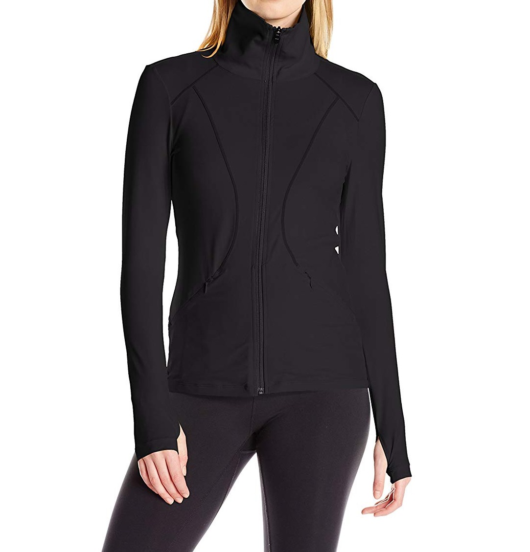 mock neck zip sweater women's