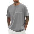 thumbnail image 2 of Mens T Shirts Casual Soft Loose Fit Crewneck Going Out Pullover Tees Short Sleeve Performance Tee for Gym Tennis, 2 of 5
