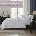 thumbnail image 2 of Virtu Queen Comforter Set, Seersucker Queen Size Comforter Set, 7-Pc All Season Bedding Comforter Set, White, 2 of 8