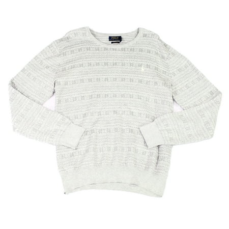 Polo Ralph Lauren Mens Sweater Large Fair Isle Crewneck Gray L