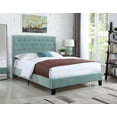 thumbnail image 4 of Emerald Home Amelia Light Blue Cal King Upholstered Bed with Tufted, Padded Headboard, And Platform Style Base, 4 of 4