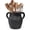 Charcoal, variant on Rustic Utensil Holder for Kitchen Counter - Large Ceramic Farmhouse Cooking Utensil Crock & Organizer for Spatula, Spoon - Vintage Kitchen Decor