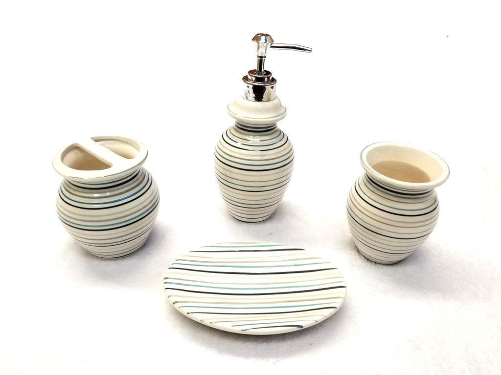 Empire Home TwoTone 4 Piece Bathroom Accessory Set