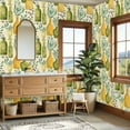 thumbnail image 4 of Farmhouse Peel and Stick Wallpaper 23.6in x 9.8ft Vintage Olive Bottles Greenery Olive Branches Mural Vinyl Self-Adhesive Removable Wall Paper for Bedroom Kitchen Cabinet Renter Friendly, 4 of 8