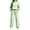 Green, variant on Two Piece Sets for Women Fleece Sweatsuit Button Mock Neck Sweatshirts Wide Leg Sweatpants Workout Lounge Sets with Pockets Fall Casual Outfits