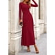 thumbnail image 3 of Vestido PRETTYGARDEN XL de punto acanalado y manga larga, conjunto de top corto, 3 of 7
