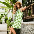 thumbnail image 2 of Logiee Cute green monster Print Summer Dresses for Women,Beach Sleeveless Flowy Pocket Tshirt Tank Sundresses,Women's Sleeveless Dress, 2 of 7