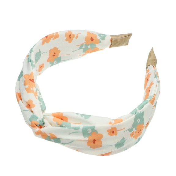Vocoste Floral Knot Hairbands No Slip Fashion 1.93" Wide Hair Accessories Beige Headbands for Women