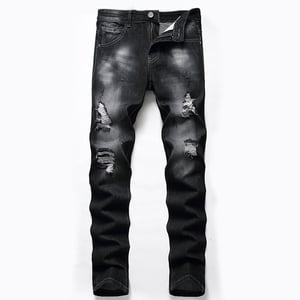 LOVZFMLL Jeans Homme nouvelle mode avoir des poches Bouton Zipper Personnalité Denim Tendance Jeans