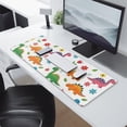 thumbnail image 2 of Long Mouse Pads for Desk,White Dinosaurs Flowers Pattern Desk Mats on Top Of Desks, Desk Mouse Pad Extra Large with 3mm Non-Slip Base and Stitched Edge for Gaming,Office,Work,Home 31.5"x11.8", 2 of 6