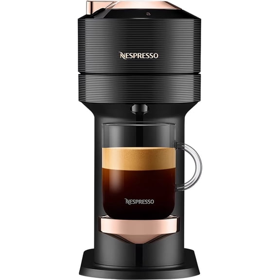 Nespresso Vertuo Next Coffee Espresso Maker by De'Longhi Matte Black Rose Gold