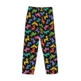 thumbnail image 4 of Kdxio Colorful Geometric Dog Print Men's Sleep Pajama Pant Lounge Pants with Pockets, 4 of 8