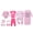 Pink, variant on KIMI BEAR Newborn Baby Girl Layette Set Shower Gift Essential Clothes 4 Packs Rompers Pants Sleeper Gown with Hats Mittens Outfits Set Essentials Clothing Pink NB