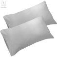 thumbnail image 3 of Gustave Pillowcases Set of 2 with Envelope Closure, Ultra Soft Pure Cotton Bed Pillow Covers "King, Gray", 3 of 8