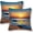 Blue Yellow, variant on Dandelion Throw Pillow Covers 20x20 Inch Set of 2 Dandelion Blossom in Wind Decorative Cushion Cover Summer Nature Wild Botanical Square Pillow Case for Living Room Couch Sofa