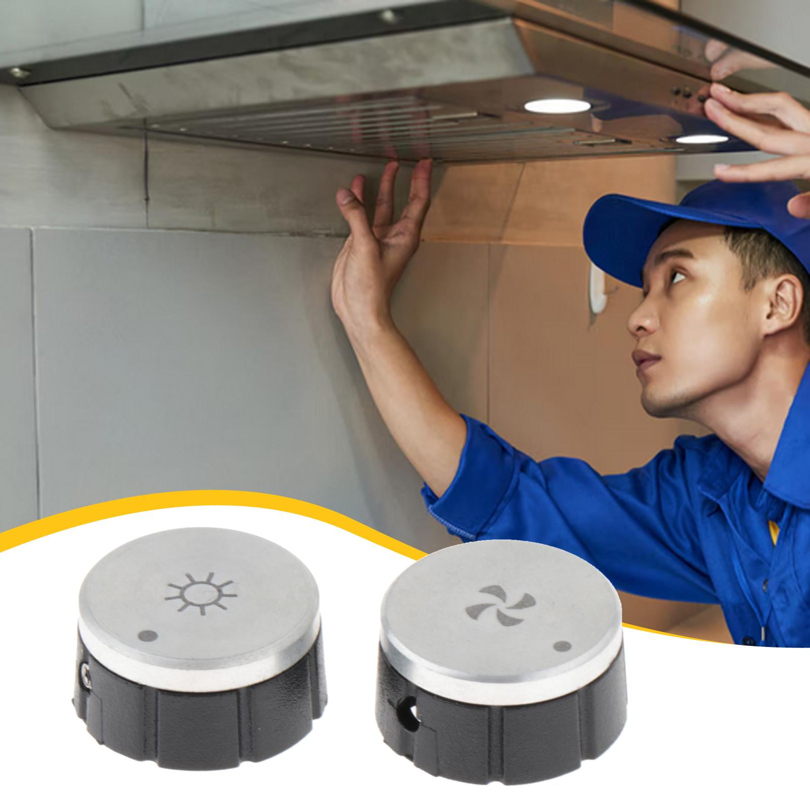 2 Set Blower and Light Knobs Range Hood Fan Motor Switch Lamp Switch Durable Material for E60 E64 Series Kitchens