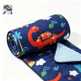 thumbnail image 7 of Wake In Cloud - Toddler Nap Mat with Pillow and Blanket, 100% Cotton Fabric, for Ages 3 Plus in Daycare Kindergarten Preschool, Roll Up Sleeping Bag, (Style#1), 7 of 7