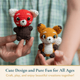 thumbnail image 2 of ComfiTime Crochet Kit for Beginners to Intermediate – Amigurumi Starter Kit w/ Video Tutorials & Step-by-Step Instructions, Complete Animal Craft Accessories for Adults, Kids, Red Panda/Raccoon/Fox, 2 of 13