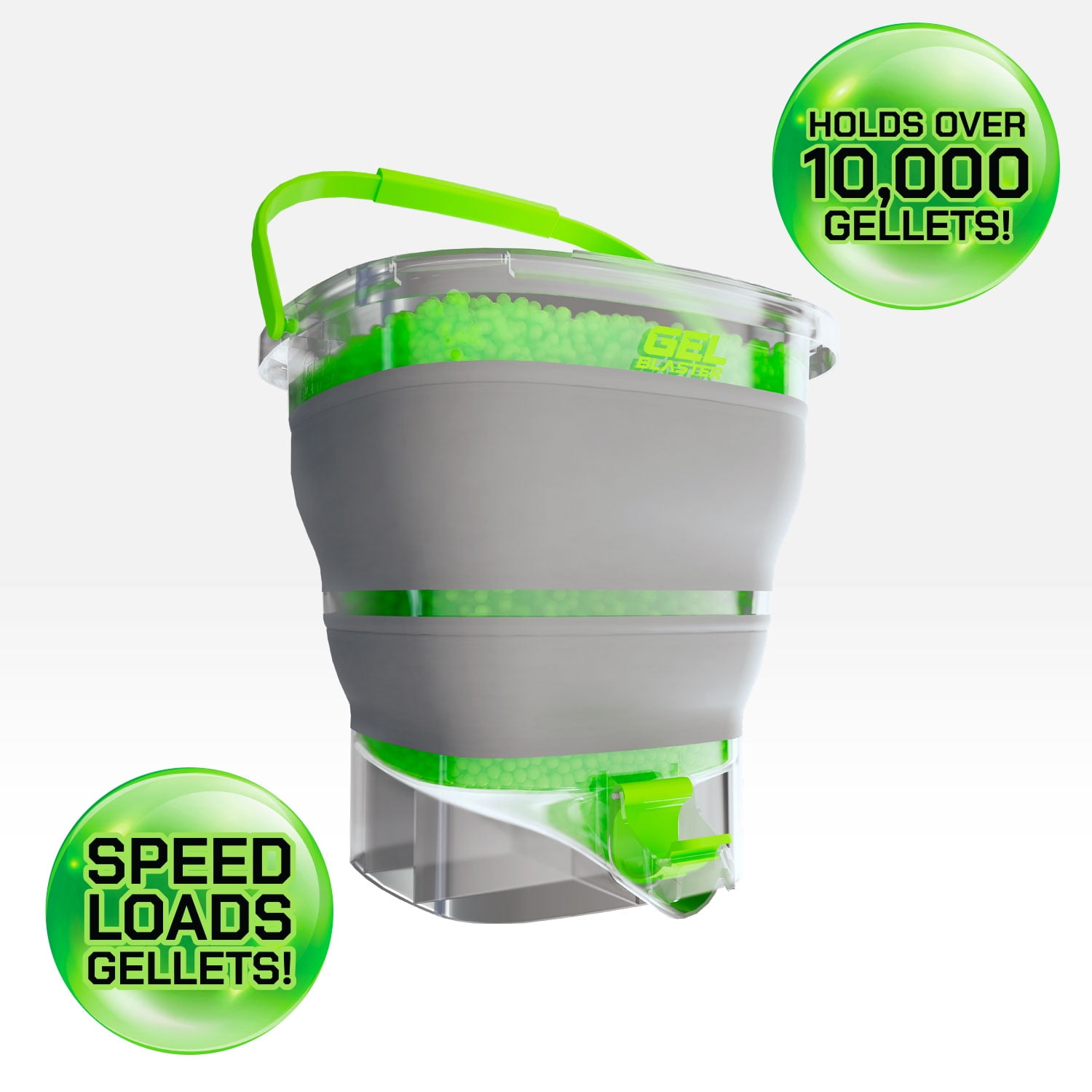 Gel Blaster Gellet Depot, Collapsible Gellet Tub, Clear - Hydrate & Hold 15,000+ Water-Based Gellets