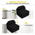 thumbnail image 4 of SDJPOI Folding Sofa Bed with Head & Lumbar Pillow, 3-in-1 Convertible Sofa Bed for Adults, Comfy Corduroy Couch Bed for Apartment,Office, Living Room & Bedroom, 4 of 10