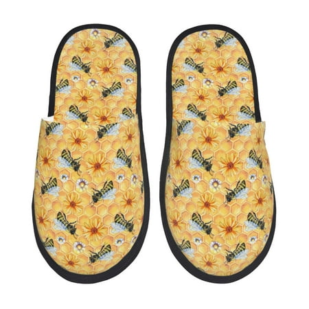

Silkie Bee Wasp Slippers for women and Men House Shoes for Unisex Indoor House Shoes-Large
