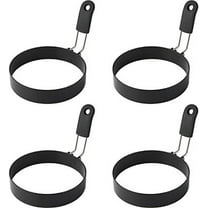 Egg Rings 3.5 Inch Stainless Steel Nonstick Egg Ring, Set of 4 Egg Rings for Frying Eggs, Round Cooking Egg Pancake Mold Egg Mold for Griddle