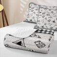 thumbnail image 4 of Catabedysis Sketch Camping Quilt King,Camper Pattern Print King Coverlet Set For Boys,Multicolor,3-Piece, 4 of 7