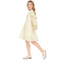 thumbnail image 5 of Arshiner Flypigs Tween Girls Long Sleeve Fall Dresses Swiss Dot Casual Party Dress, 5 of 8