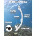 thumbnail image 5 of TUSA Sport Adult Serene Mask and Dry Snorkel Combo, Fishtail Blue, 5 of 6