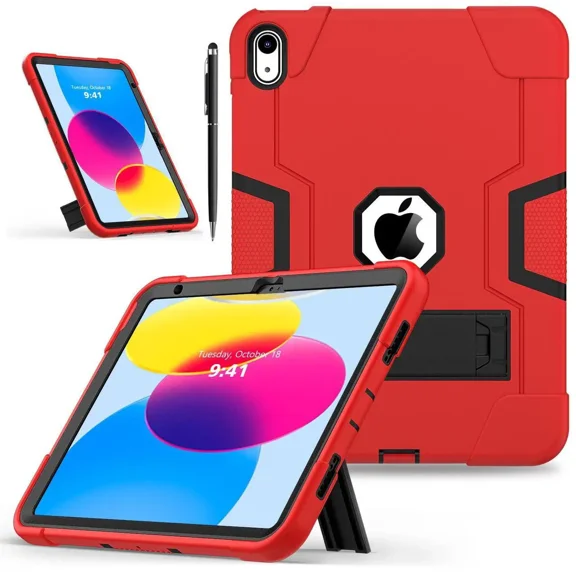 Case for iPad 11 inch (A16) 2025 / 10th Generation 10.9 inch 2022, iPad 11th / 10th Case with Pencil Holder Heavy Duty Rugged Protective Cover with Kickstand Stylus Pen