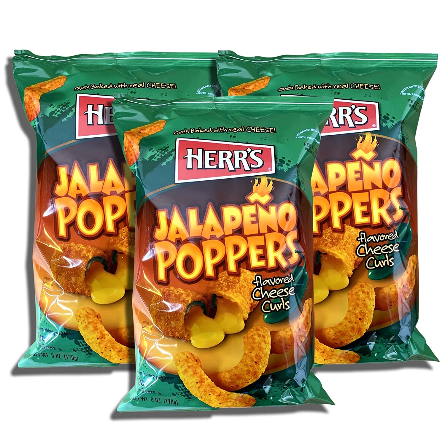 Jalapeno Poppers Cheese Curls Curated 3 Bag Value Pack