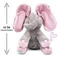 thumbnail image 5 of Dimple Kaia the Elephant Interactive Plush Toy, Musical Singing Peek-a-Boo Stuffed Animal with Moving Ears, Soft Baby Toy for Infants, Toddlers, Boys, Girls, Nursery Gift, 5 of 9