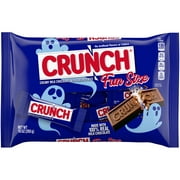 CRUNCH, Milk Chocolate and Crisped Rice, Fun Individually Wrapped Candy Bars, Great for Halloween Candy, 10 oz