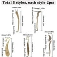 thumbnail image 2 of 10Pcs 5 Style Tibetan Style Alloy Bookmarks with Hole Feather & Wing Antique Bronze 104~160x13~27x2~4mm, 2 of 8