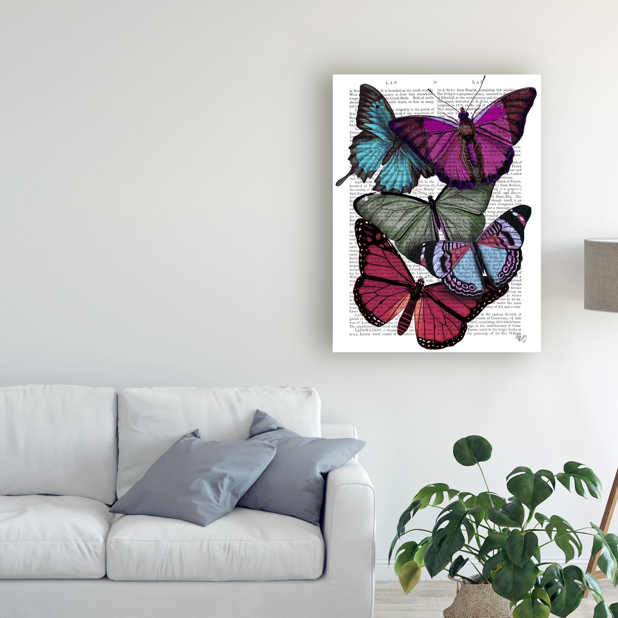 Trademark Fine Art 'Big Bold Butterflies 3' Canvas Art by Fab Funky