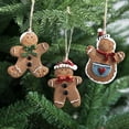 thumbnail image 4 of Jlong 1pc Gingerbread Man Ornaments for Christmas Tree Resin Gingerbread Figurines Ornaments for Christmas Tree Hanging Decorations, 4 of 9