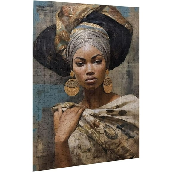 Puzzles For Adults 500 Pieces  African Black Woman American Queen Formation Wooden Living Room Props Toys Jigsaw Puzzle Funny Wall Art Gift