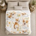 thumbnail image 5 of Playful Corgi Watercolor Autumn Art, Playful Pet Portrait Pattern, Warm Flannel Blanket for Living Room and Bedroom, Dog Lovers Thanksgiving Gift, Pet Lover Home Decor, 5 of 9