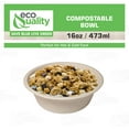 thumbnail image 4 of 200 Pack 16 oz Compostable Paper Bowls Heavy-Duty Disposable Bowls, Eco-Friendly Natural Bagasse Unbleached, Hot or Cold Use, 100% Biodegradable Soup Bowls Sugarcane, 4 of 9