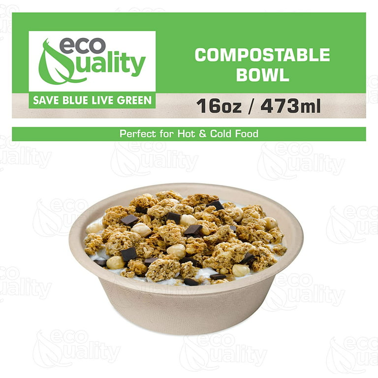 Compostable Bagasse Paper Bowl, Advance Meal Prep Bowls - Go-Compost  Eco-Friendly Soup Bowl