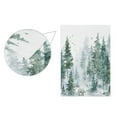 thumbnail image 4 of 28x40 inch Double-Sided Garden Flags Banners Vibrant Outdoor Decor for House Patio Outdoor Green Snowy Forest Scene, 4 of 6