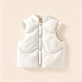 thumbnail image 7 of Luvrsol Kids Open‑Front Stand Collar Puffer Vest Sleeveless Lightweight Quilted Layering Gilet for Boys Girls, White 130, 7 of 7