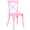 Pink, variant on Kids Blue ToughResin™ Cross Back Chair by Chivari