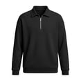 thumbnail image 4 of Sweatshirt for Men Retro Casual Knit Lightweight Zipper Front Hoodless Pullover Everyday Wear Tops, 4 of 4