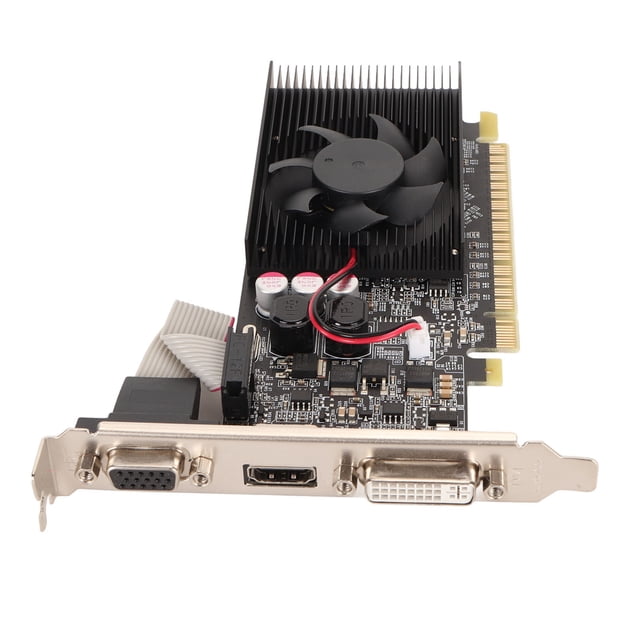 Tarjeta Gráfica GDDR3 De 2 GB, Rápida Disipación De Calor Procesamiento De Imágenes Fuerte Enchufe Y Use 48 Sombreadores Unificados Tarjeta Gráfica De Un Ventilador