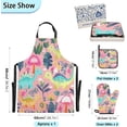 thumbnail image 4 of Dreamtimes Cute Cartoon Dinosaur Oven Mitts and Pot Holders with Chef Apron,Set of 5 Heat Resistant Kitchen Gloves and Silicone Non-Slip Potholders Adjustable Neck Buckle Chef Apron, 4 of 6