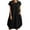 Black, variant on Summer Dresses for Women 2024 Solid Color Cap Sleeve Midi Dress Loose Fit Crewneck Casual Pockets Beach Sundress