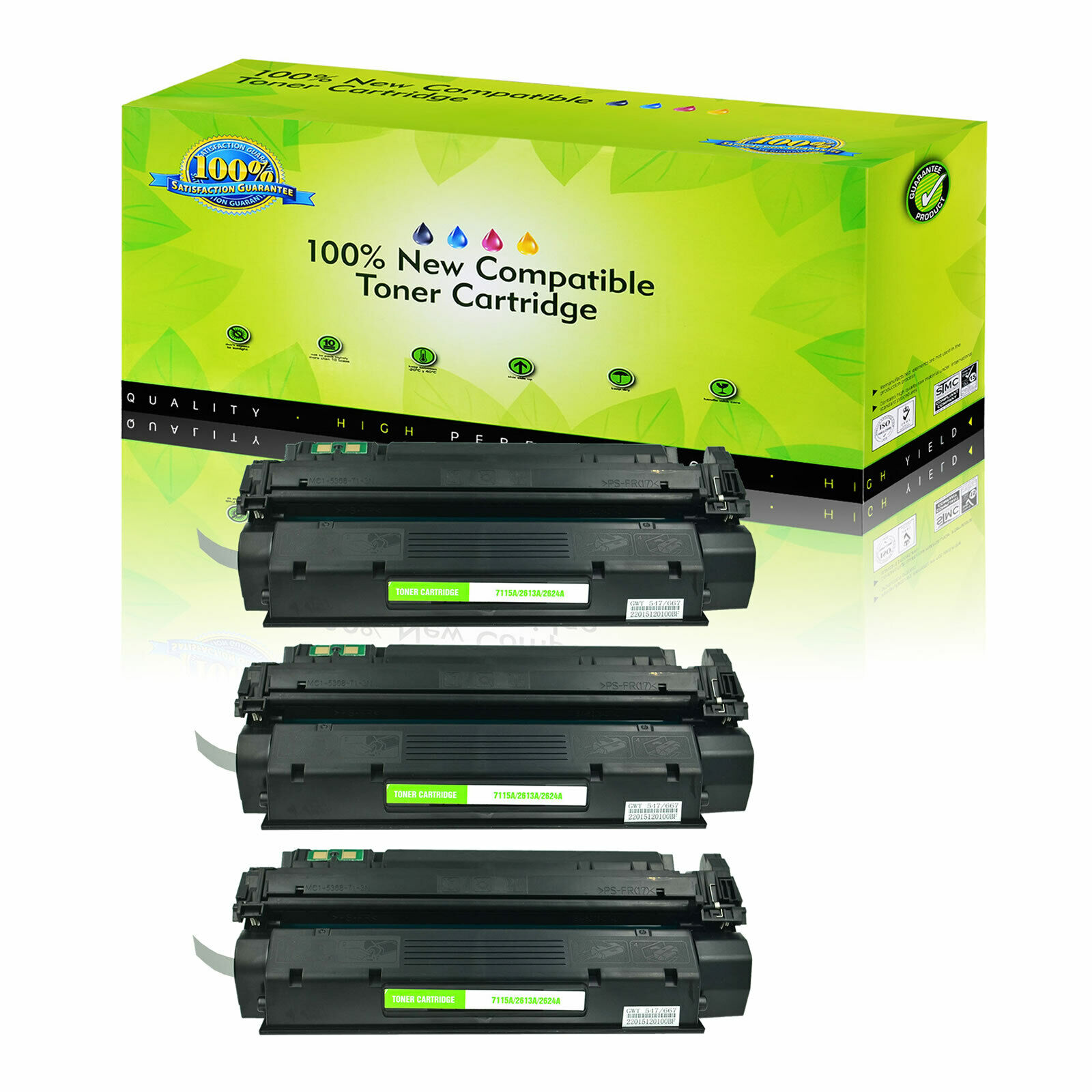 3Pk Q2613a 13A Toner Cartrid For Hp 